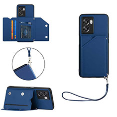 Custodia Lusso Pelle Cover YB1 per OnePlus Nord N300 5G Blu