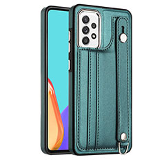 Custodia Lusso Pelle Cover YB1 per Samsung Galaxy A52 4G Verde