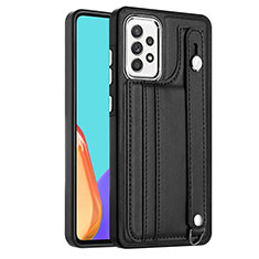 Custodia Lusso Pelle Cover YB1 per Samsung Galaxy A52 5G Nero