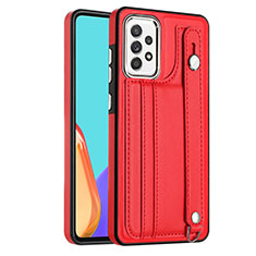 Custodia Lusso Pelle Cover YB1 per Samsung Galaxy A52 5G Rosso