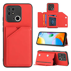 Custodia Lusso Pelle Cover YB1 per Xiaomi Redmi 10 Power Rosso