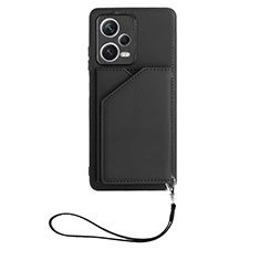 Custodia Lusso Pelle Cover YB1 per Xiaomi Redmi Note 12 Pro 5G Nero