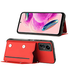 Custodia Lusso Pelle Cover YB1 per Xiaomi Redmi Note 12S Rosso