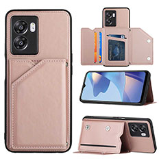 Custodia Lusso Pelle Cover YB2 per OnePlus Nord N300 5G Oro Rosa