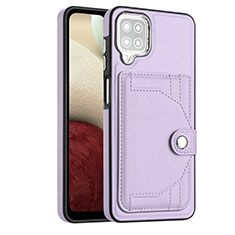 Custodia Lusso Pelle Cover YB2 per Samsung Galaxy A12 Nacho Viola