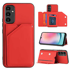 Custodia Lusso Pelle Cover YB2 per Samsung Galaxy A14 4G Rosso