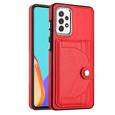 Custodia Lusso Pelle Cover YB2 per Samsung Galaxy A52 4G Rosso