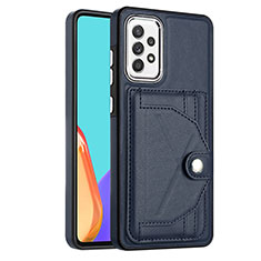 Custodia Lusso Pelle Cover YB2 per Samsung Galaxy A52s 5G Blu