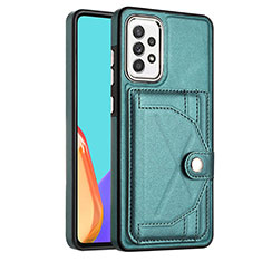 Custodia Lusso Pelle Cover YB2 per Samsung Galaxy A52s 5G Verde