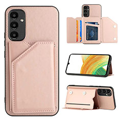 Custodia Lusso Pelle Cover YB2 per Samsung Galaxy A54 5G Oro Rosa