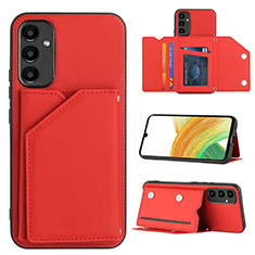 Custodia Lusso Pelle Cover YB2 per Samsung Galaxy A54 5G Rosso