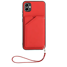 Custodia Lusso Pelle Cover YB2 per Samsung Galaxy M04 Rosso