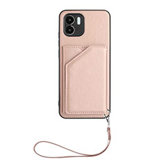 Custodia Lusso Pelle Cover YB2 per Xiaomi Poco C50 Oro Rosa