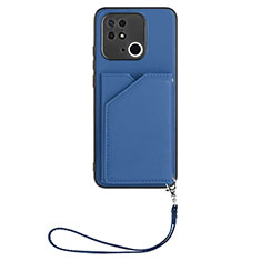 Custodia Lusso Pelle Cover YB2 per Xiaomi Redmi 10 Power Blu