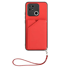 Custodia Lusso Pelle Cover YB2 per Xiaomi Redmi 10C 4G Rosso