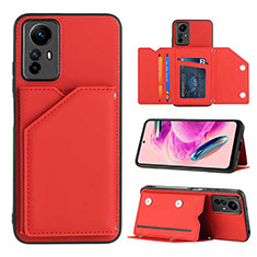 Custodia Lusso Pelle Cover YB2 per Xiaomi Redmi Note 12S Rosso