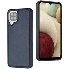 Custodia Lusso Pelle Cover YB3 per Samsung Galaxy A12 5G Blu