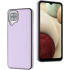 Custodia Lusso Pelle Cover YB3 per Samsung Galaxy A12 Nacho Viola