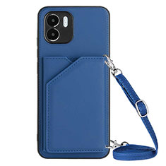 Custodia Lusso Pelle Cover YB3 per Xiaomi Poco C50 Blu