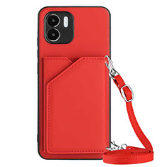 Custodia Lusso Pelle Cover YB3 per Xiaomi Poco C50 Rosso