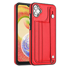 Custodia Lusso Pelle Cover YB4 per Samsung Galaxy A04 4G Rosso