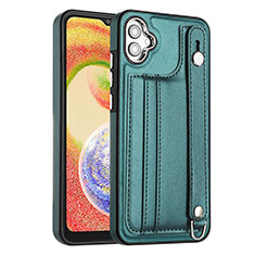 Custodia Lusso Pelle Cover YB4 per Samsung Galaxy A04 4G Verde