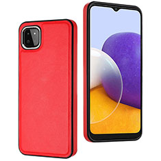 Custodia Lusso Pelle Cover YB6 per Samsung Galaxy A22s 5G Rosso