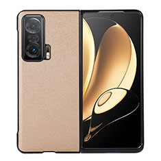 Custodia Lusso Pelle e Plastica Opaca Cover B03H per Huawei Honor Magic V 5G Oro