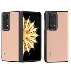 Custodia Lusso Pelle e Plastica Opaca Cover B06H per Huawei Honor Magic V2 Ultimate 5G Oro Rosa