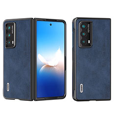 Custodia Lusso Pelle e Plastica Opaca Cover B06H per Huawei Honor Magic Vs2 5G Blu