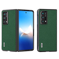 Custodia Lusso Pelle e Plastica Opaca Cover B17H per Huawei Honor Magic Vs2 5G Verde