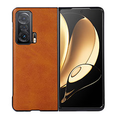 Custodia Lusso Pelle e Plastica Opaca Cover BH1 per Huawei Honor Magic V 5G Marrone