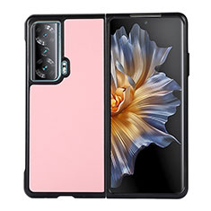 Custodia Lusso Pelle e Plastica Opaca Cover BH1 per Huawei Honor Magic Vs 5G Rosa