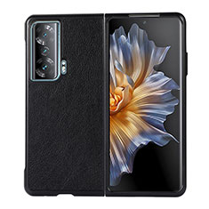 Custodia Lusso Pelle e Plastica Opaca Cover BH1 per Huawei Honor Magic Vs Ultimate 5G Nero