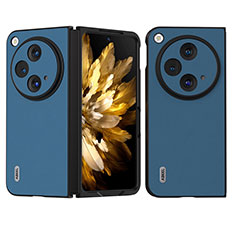 Custodia Lusso Pelle e Plastica Opaca Cover BH2 per OnePlus Open 5G Blu