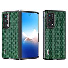 Custodia Lusso Pelle e Plastica Opaca Cover BH3 per Huawei Honor Magic Vs2 5G Verde