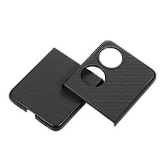 Custodia Lusso Pelle e Plastica Opaca Cover BH3 per Huawei P50 Pocket Nero