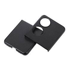 Custodia Lusso Pelle e Plastica Opaca Cover BH5 per Huawei P60 Pocket Nero