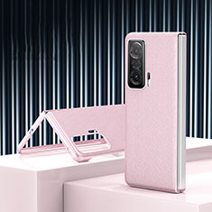 Custodia Lusso Pelle e Plastica Opaca Cover BH7 per Huawei Honor Magic V 5G Oro Rosa