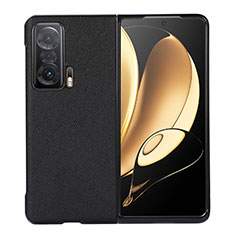 Custodia Lusso Pelle e Plastica Opaca Cover BH9 per Huawei Honor Magic V 5G Nero