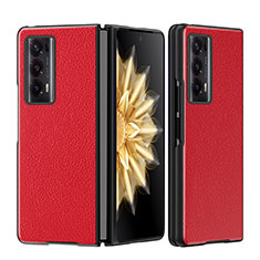 Custodia Lusso Pelle e Plastica Opaca Cover GS1 per Huawei Honor Magic V2 5G Rosso