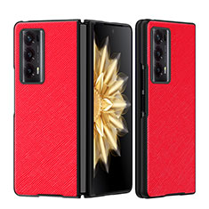 Custodia Lusso Pelle e Plastica Opaca Cover GS2 per Huawei Honor Magic V2 5G Rosso