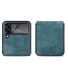 Custodia Lusso Pelle e Plastica Opaca Cover H01 per Samsung Galaxy Z Flip4 5G Verde