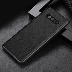 Custodia Lusso Pelle e Plastica Opaca Cover per Xiaomi Black Shark 5 RS 5G Nero