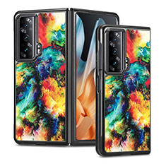 Custodia Lusso Pelle e Plastica Opaca Cover S08D per Huawei Honor Magic Vs 5G Multicolore