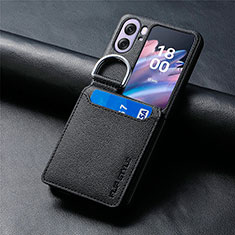 Custodia Lusso Pelle e Plastica Opaca Cover SD13 per Oppo Find N2 Flip 5G Nero