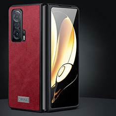 Custodia Lusso Pelle e Plastica Opaca Cover SD2 per Huawei Honor Magic Vs Ultimate 5G Rosso