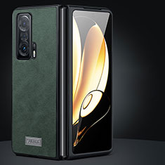 Custodia Lusso Pelle e Plastica Opaca Cover SD2 per Huawei Honor Magic Vs Ultimate 5G Verde