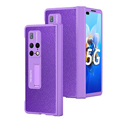 Custodia Lusso Pelle e Plastica Opaca Cover ZL13 per Huawei Mate X2 Viola