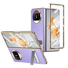 Custodia Lusso Pelle e Plastica Opaca Cover ZL2 per Huawei Mate X5 Viola